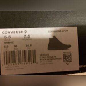 Brand new women’s black converse size 7.5.